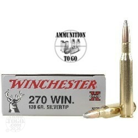 20rds - 270 Winchester 130gr. Super-X Silvertip Ammo